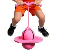 Balle sauteuse pour - Jouet gonflable rebondissant avec pompe à main, construction en caoutchouc élastique solide, plate-forme de pied antidérapante pour une position sûre, conception de trans