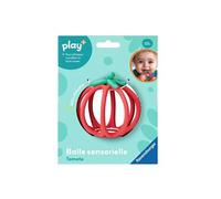 Ravensburger Play+ - Balle Sensorielle Tomate Silicone Dès 6 Mois - Balle Activité Bébé et Hochet de Dentition - Jouet Multi-Sensoriel - Motricité et Éveil - 34013