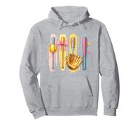 Balle Softball Coquette Brushstroke Softball Batte Softball Mom Sweat à Capuche