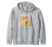 Balle Softball Coquette Brushstroke Softball Batte Softball Mom Sweat à Capuche