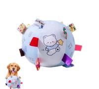 Balle souple pour chien - Jouet en peluche de 15,2 cm, sensoriel | Balle sensorielle en peluche - Texture du tissu froissé, grelot doux, housse lavable en machine, coutures durables