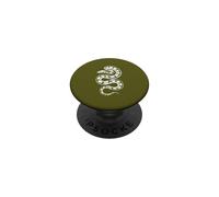 Balle Spirale Python Minimaliste Vert Serpent PopSockets PopGrip Adhésif
