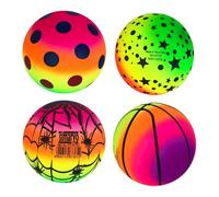 Balle stable - Ballon gonflable en PVC de 15,2 cm - Grand ballon de plage arc-en- - Jouet de sport coloré arc-en- - Jeu de saut léger - Équipement durable pour - Jeu d'aire de jeux