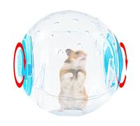 Balle transparente pour hamster - 18 x 18 cm - Jouet d'exercice silencieux et sans odeur - Pour hamsters, gerbilles et hérissons - Roue amusante et sûre
