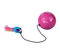 Trixie Jouet pour chat Turbinio – balle motorisée avec souris élastique, fonctionne à piles, ø 9 cm