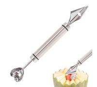 Baller de pastèque, outils de sculpture de fruits | Ensemble de boules de baller à deux têtes pour pastèque,Outil de cuisine en acier inoxydable pour préparer des boulettes de viande, servir du beurre