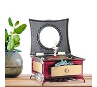 Ballerina Jewelry Box-Musical Wind-Up Design, Ensemble Tiroir Extensible | 4.65x4.05x 6.3 Pouces, Miroir en Verre Inclus, Organisateur Verrouillable, Charmant Cadeau pour Filles Adolescentes Chambre
