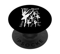 Ballerina Parlez Vous Danseuse de Ballet Danseurs Françaises PopSockets PopGrip Adhésif