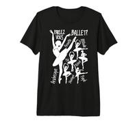 Ballerina Parlez Vous Danseuse de Ballet Danseurs Françaises T-Shirt Haut de Gamme
