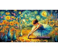 Ballerina-with-Colorful-Wings 1000 pièces Papier recyclé Puzzle Extremement Difficile Jeux éducatifs Idée Cadeau Parfaite pour Adultes et Enfants de 12 Ans et Plus 38x52/1000 pièces