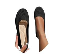 Ballerine Blanche Femme Confortable, Pied Large Fermé Chaussures Plates pour Femme, Pantoufle Plates Compensées Ventes Flash du Jour, Mocassin Pieds Larges Chaussure Securite Sexy
