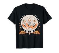 Ballerine, citrouille, squelette, effrayant, Halloween, hommes, femmes, garçons et filles T-Shirt