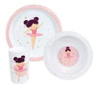 BALLERINE - Ensemble repas (assiette, bol, verre) Rouge G