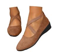 Ballerine Femme Confortable Pied Large Ballet Petit Talon Chaussures Ballerines Loafers Élégante À Enfiler En Maille Avec Semelle Souple À Bout Respirantes Sport Loafers Pour Les Mariages Et Les Fêtes