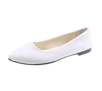 Ballerine femme en daim à bout pointu Nouvelle collection 2025, modèle décolleté à semelle plate type pilates Grandes tailles disponibles - Parfaite pour le bureau ou les loisirs - 25 coloris au choix