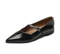 Ballerine Femme Pointu Toe Ballerines Petit Talon Ballerines Confortable Cuir Ballet Classique || Appartements et Boucle Métallique Décorative