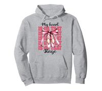 Ballerine Girl Mom Ballet Dance Mon cœur est sur cette scène Sweat à Capuche