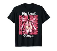 Ballerine Girl Mom Ballet Dance Mon cœur est sur cette scène T-Shirt