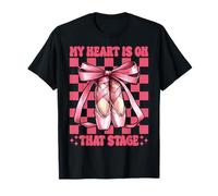 Ballerine Girl Mom Ballet Dance Mon cœur est sur cette scène T-Shirt