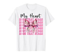 Ballerine Girl Mom Ballet Dance Mon cœur est sur cette scène T-Shirt
