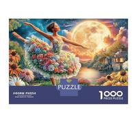 Ballerine Lune 1000 Piece Sturdy Paper Board Forêt Magique Jigsaw Puzzles for Teens Digital Detox Home Decor Recycled Cardboard Anti-Glare 70x50cm/1000pcs