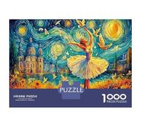 Ballerine Nuit étoilée 1000 Pièces Amateurs De PuzzlesBallerina Van Gogh pour Adultes Moderne Jeu Premium avec Défis Paysagedes QuatreSaisons 52x38cm/1000pcs