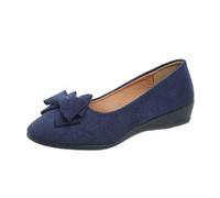 Ballerine pour femme - Chaussures à talons élégantes - Bout pointu - Chaussures de vêtements - Talon compensé - Chaussures simples - Chaussures de travail - Mocassins, bleu, 37.5 EU