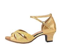 Ballerines Baskets Et Chaussures De Sport Femme Chaussons Danse Barre Au Sol Pointe Classique Chausson Gala Élégance Chaussure Talon Latine Basket Noir Bureau Confort Mariage Or #3 39