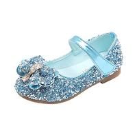 Ballerines Chaussures Princesse Fille Talons Bas Petites Mary Janes Bowknot Sandales Paillette Glitter Shinning Chaussures Bout Fermé pour Enfant Fille Déguisement Ceremonie Mariage Carnaval Fête