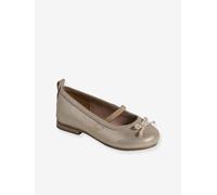 Ballerines cuir métallisé fille or 33