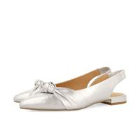 BALLERINES DÉTALONNÉES EN CUIR ARGENT AVEC DÉTAIL DE NOEUD POUR FEMME IBALLE