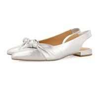 BALLERINES DÉTALONNÉES EN CUIR ARGENT AVEC DÉTAIL DE NOEUD POUR FEMME IBALLE