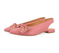 BALLERINES DÉTALONNÉES EN CUIR ROSE AVEC DÉTAIL DE NOEUD POUR FEMME KALLMET