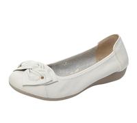 Ballerines élégantes pour femme - Chaussures de danse à bout rond - Chaussures de jazz plates - Chaussures de gymnastique à enfiler - En cuir synthétique - Chaussures de mère souples - Chaussures