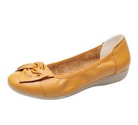 Ballerines élégantes pour femme - Chaussures de danse à bout rond - Chaussures de jazz plates - Chaussures de gymnastique à enfiler - En cuir synthétique - Chaussures de mère souples - Chaussures