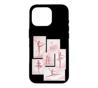 Ballerines élégantes Silhouette Collage Tutu Ballerines Coque pour iPhone 16 Pro