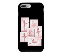 Ballerines élégantes Silhouette Collage Tutu Ballerines Coque pour iPhone 7 Plus/8 Plus