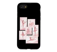 Ballerines élégantes Silhouette Collage Tutu Ballerines Coque pour iPhone SE (2020) / 7/8