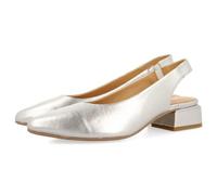 BALLERINES EN CUIR ARGENTÉ SANS TALON POUR FEMME OBROVAC