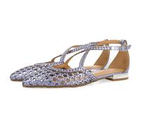 BALLERINES EN CUIR BLEU AVEC DES LACETS POUR FEMME LESKOVIC