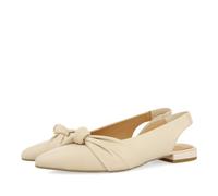 BALLERINES EN CUIR DÉTALONNÉES DE COULEUR OFF-WHITE AVEC DÉTAIL DE NOEUD POUR FEMME IBALLE