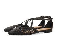 BALLERINES EN CUIR NOIR AVEC DES LACETS POUR FEMME LESKOVIC