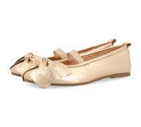 BALLERINES EN CUIR ROSE DORÉ AVEC NOEUD POUR FILLE ET GARÇON TUDY