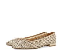 GIOSEPPO Ballerines en Cuir TRESSÉ MÉTALLISÉ avec Bout Fin pour Femme Atherton