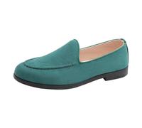 Ballerines Femme Chaussures De Ballet Elegant Légères Respirantes Mocassins Chaussures de Bateau Marche sans Lacets Bouche Peu Profonde Confortables (Green, 42)