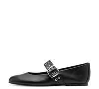 Tamaris Ballerine végétalienne pour femme, noir, 39 EU