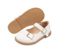 Ballerines Filles Noir : Mary Jane Enfants Chaussures en Cuir Boucle Réglable Princesse Chaussures Semelle Souple Chaussures Enfants Fête Chaussures de Danse Semelles Antidérapantes Chaussures