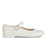 Geox Jr Plie' C Ballet Flat, Blanc, 28 EU