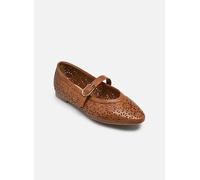 MARCO TOZZI Ballerines Femme Semelle intérieure Feel Me Souple Doublure Douce Vegan Pointu, Marron (Cognac), 37 EU