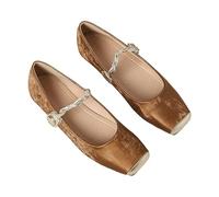 Ballerines Mary Jane Confortables À Bout Carré Pour Femmes (A,35)